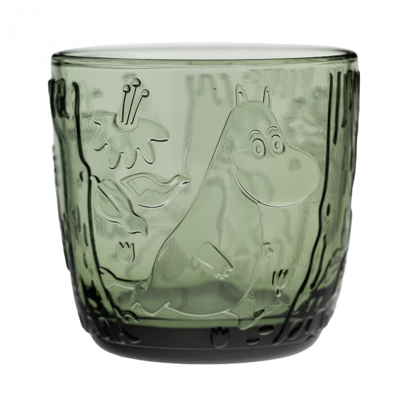 Moomin Arabia Glass Tumbler Set of Two 0.28 L Pine Green