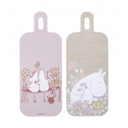Moomin Chop and Serve Board Birch Veneer Flower Field 13 x 33 cm