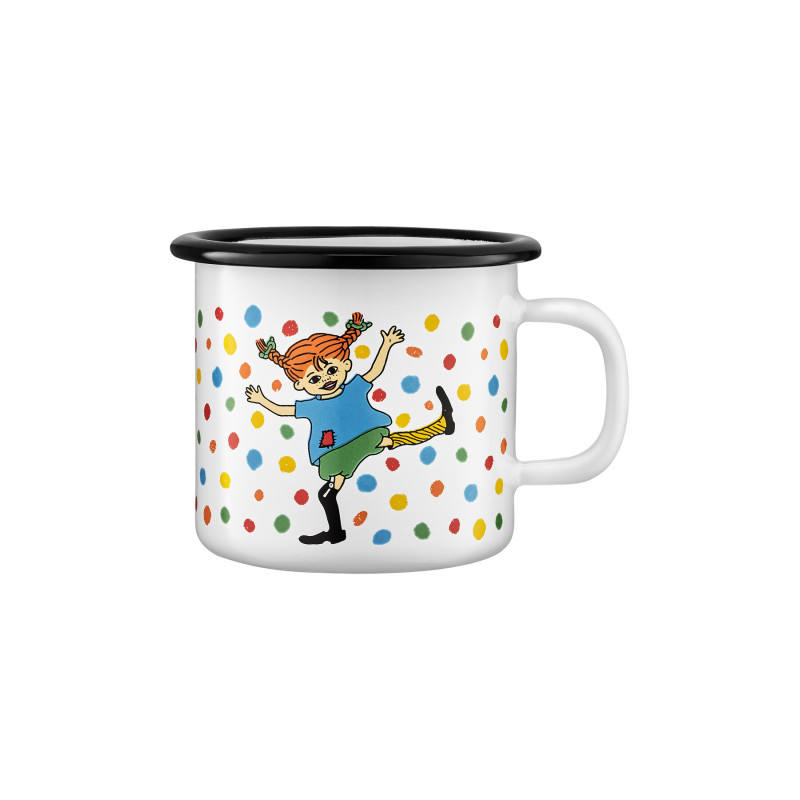 Pippi Longstocking Enamel Mug Hoppsansa 0.25 L