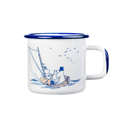 Moomin Sailors White Enamel Mug 0.37 L Outlet 20%