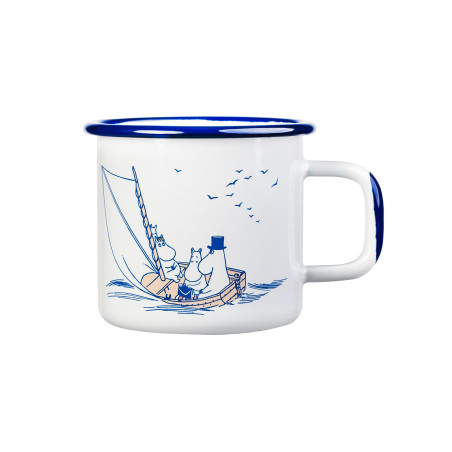 Moomin Sailors White Enamel Mug 0.37 L Outlet 40%