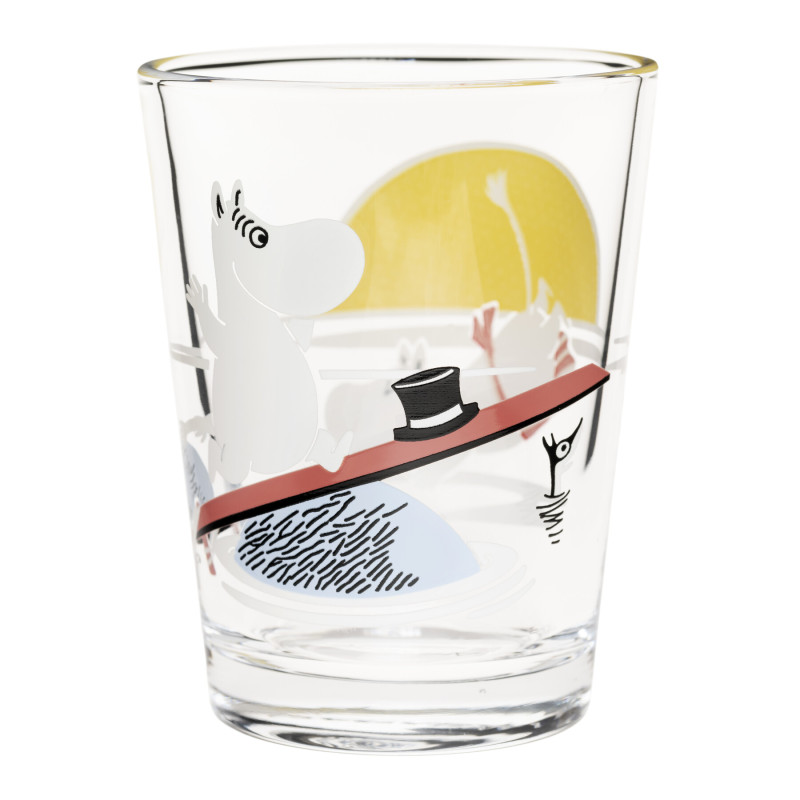 Moomin Tumbler Drinking Glass Arabia Evening Swim 22 cl