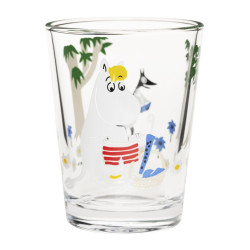 Moomin Tumbler Drinking Glass Arabia Going on Vacation  22 cl