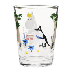 Moomin Tumbler Drinking Glass Arabia Going on Vacation  22 cl