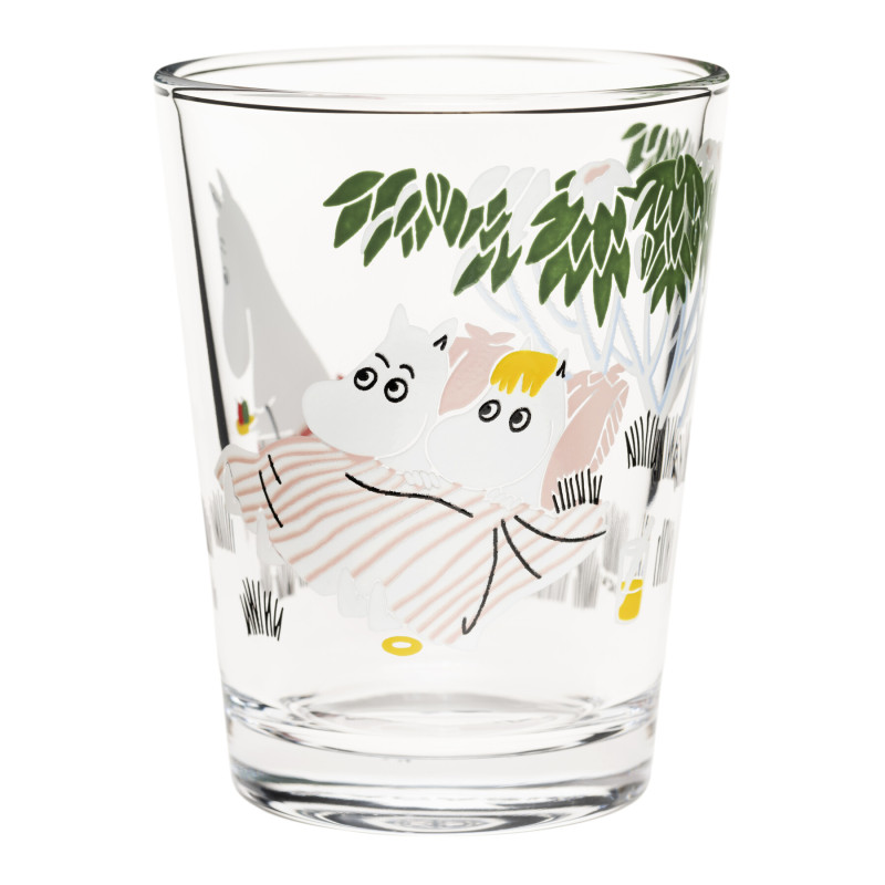 Moomin Tumbler Drinking Glass Arabia Relaxing 22 cl