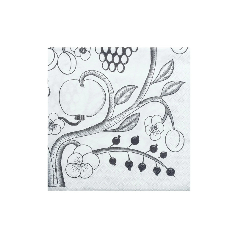 Black Paratiisi Kuovi by Kaipiainen Napkins 24 x 24 cm Havi