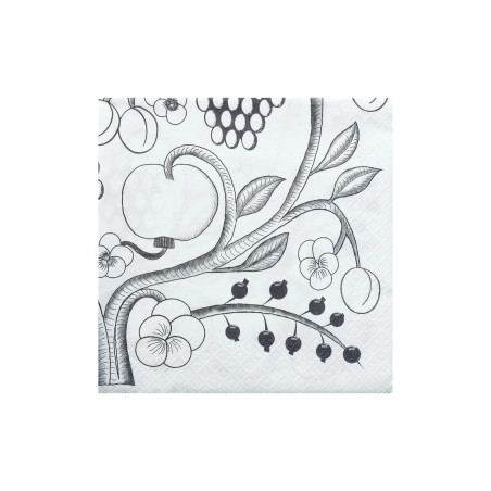 Black Paratiisi Kuovi by Kaipiainen Napkins 24 x 24 cm Havi