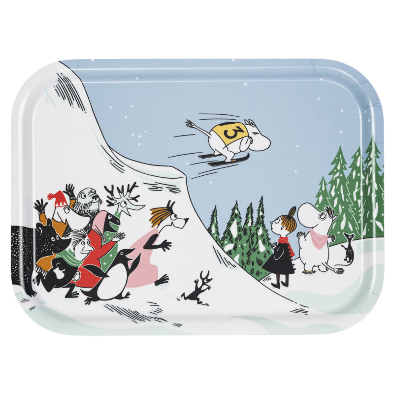 Moomin Birch Tray Ski Jumping Arabia Winter 2024 20 x 27 cm