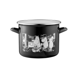 Moomin in The Kitchen Enamel Pot with Lid 3.5 L - new version