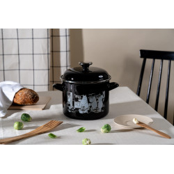 Moomin in The Kitchen Enamel Pot with Lid 3.5 L - new version