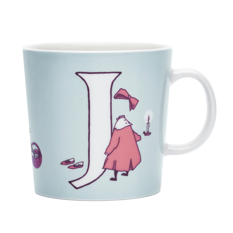 Moomin Large ABC Mug 0.4 L Alphabet J 2024