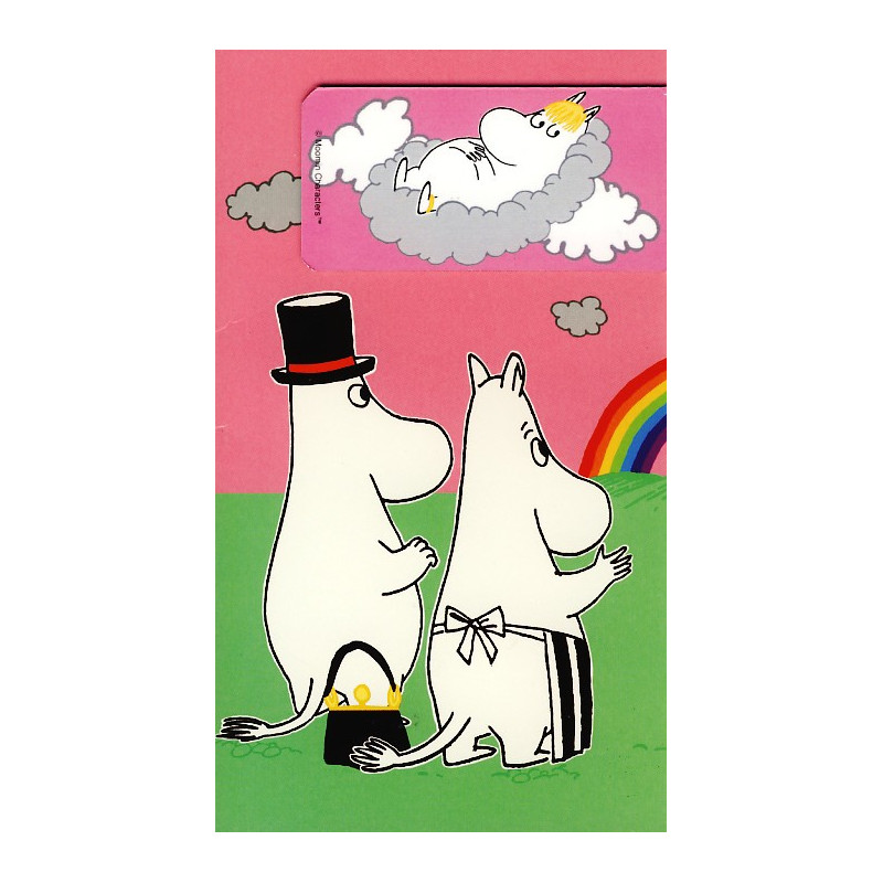 Moomin Card Moominmamma Moominpappa with Magnet Bookmark Snorkmaiden Karto 