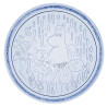 Moomin Arabia Glass Plate 15.5 cm Water Blue