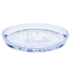 Moomin Arabia Glass Plate 15.5 cm Water Blue