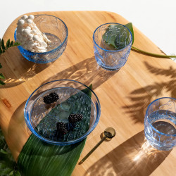 Moomin Arabia Glass Plate 15.5 cm Water Blue