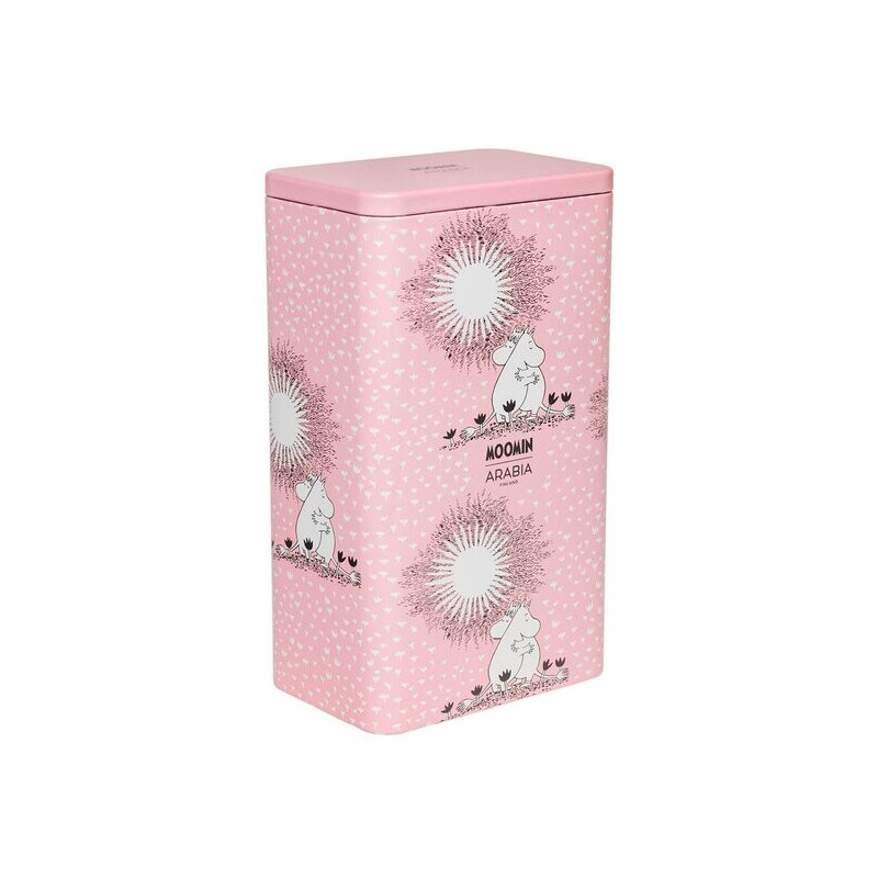 Moomin Coffee Tea Tin Box Love Pink Arabia