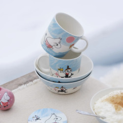 Moomin Seasonal Bowl 15 cm Ice Swimming Winter 2025 0.3 L Arabia