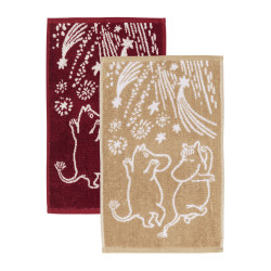 Moomin Hand Towel Festive Moments 30 x 50 cm Set of Two GOTS 2025