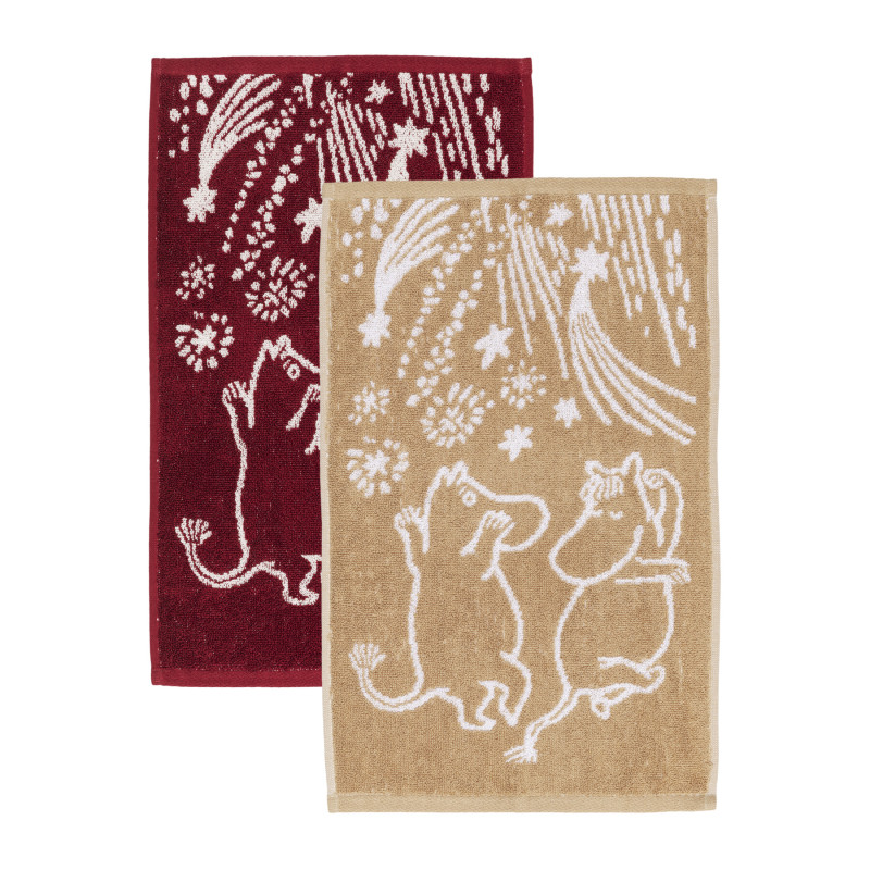 Moomin Hand Towel Festive Moments 30 x 50 cm Set of Two GOTS 2025