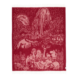 Moomin Throw Blanket Festive Moments Red 130 x 170 cm Arabia