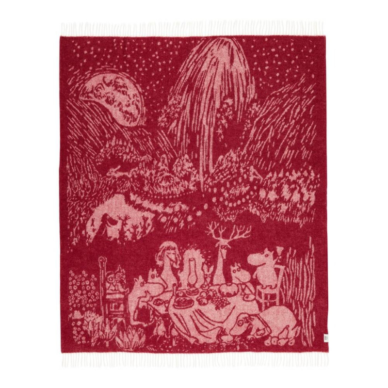 Moomin Throw Blanket Festive Moments Red 130 x 170 cm Arabia