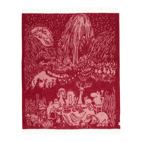 Moomin Throw Blanket Festive Moments Red 130 x 170 cm Arabia