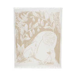 Moomin  Wool Throw Blanket  Beige 130 x 170 cm Arabia