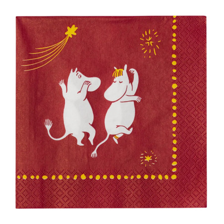 Moomin Paper Napkin 33 cm Festive Moments Red Arabia 2025