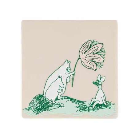 Moomin Arabia Wild Flower Ceramic Coasters Set of 2 Recycled Ceramics