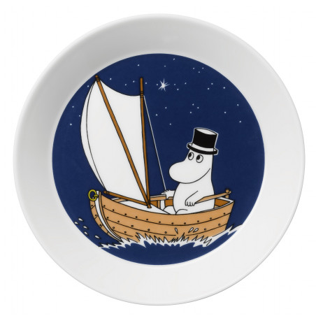 Moomin Plate Moominpappa Arabia Blue