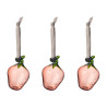 Iittala Oiva Toikka Glass Strawberry Pink Set of 3 84 mm  