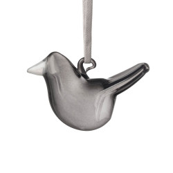 Iittala Oiva Toikka Glass Mini Birds Grey Decor Set of 3 