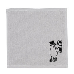Moomin Mini Towel 25 x 25 cm Moominpappa Grey