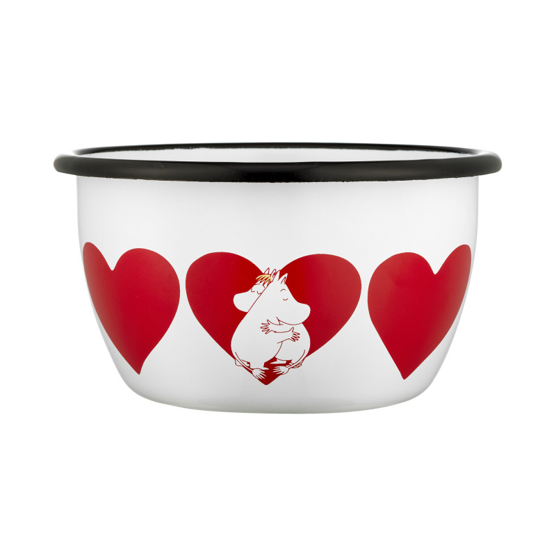 Moomin Enamel Bowl 0.6 L Heart Muurla