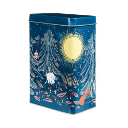Moomin Primeval Forest Coffee Tin Box Blue Martinex