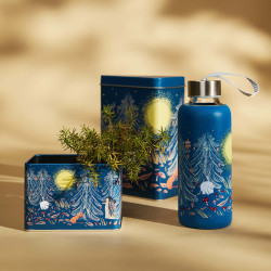 Moomin Primeval Forest Coffee Tin Box Blue Martinex