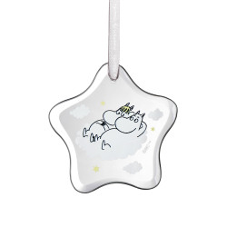 Moomin Glass Ornament Snorkmaiden and Moomin Muurla