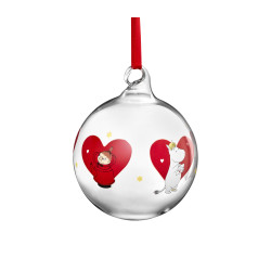 Moomin Glass Bauble Heart 9 cm Muurla