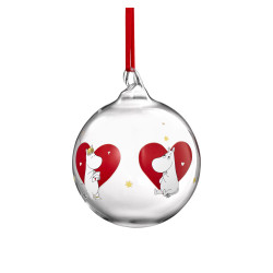 Moomin Glass Bauble Heart 9 cm Muurla