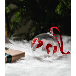 Moomin Glass Bauble Heart 9 cm Muurla