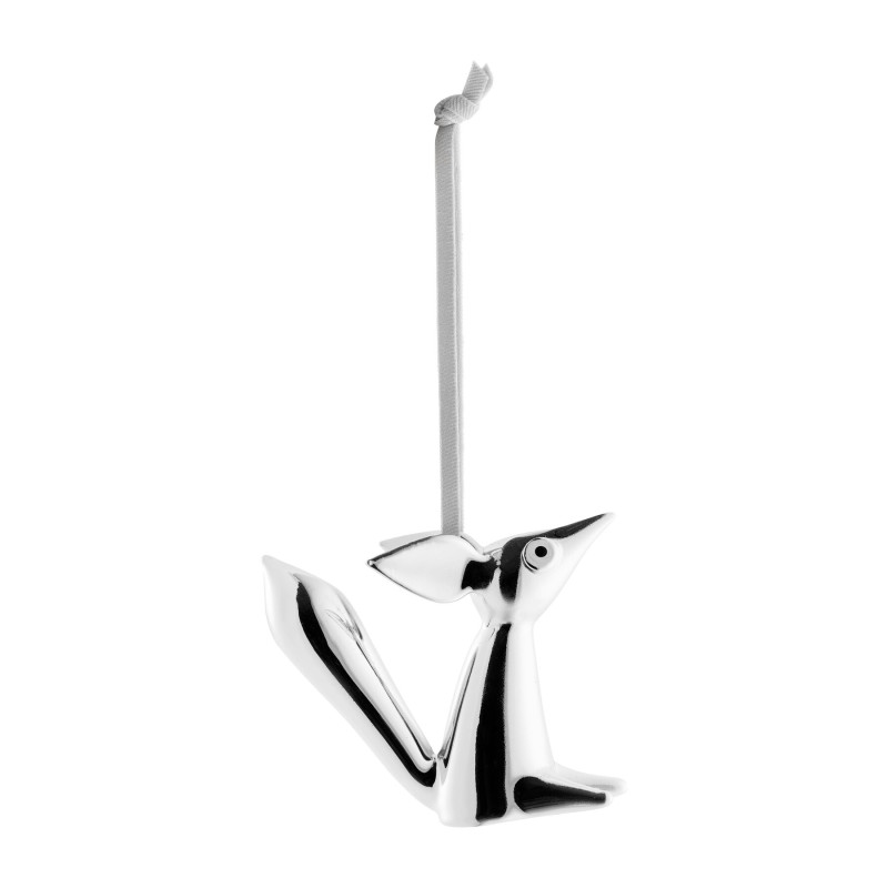 Iittala Vulpes Glasss Mini Fox Sitting Silver Mirror