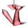 Iittala Vulpes Glasss Mini Fox Sitting Cherry Pink