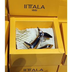 Iittala Vulpes Glasss Mini Fox Sitting Silver Mirror