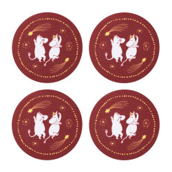 Moomin Coaster Set 4 pcs Festive Moments Red Arabia 2025