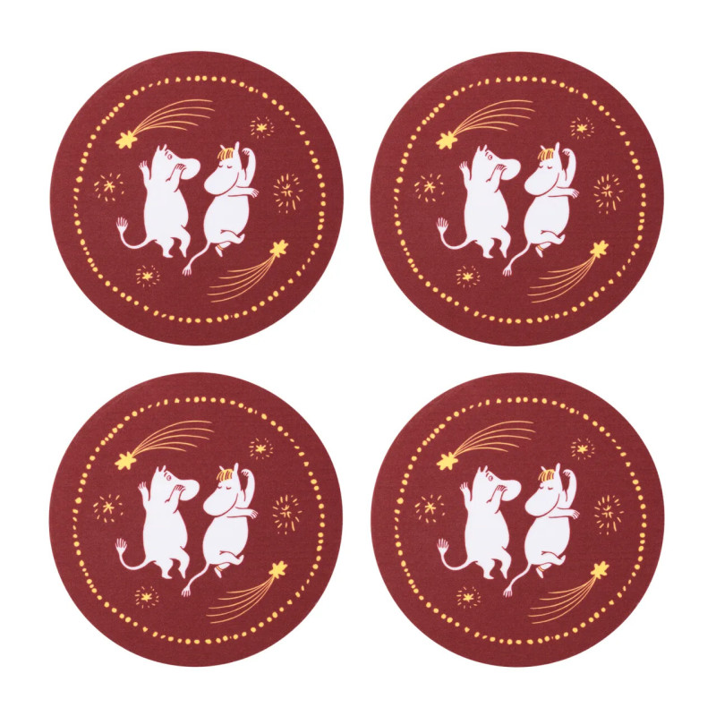 Moomin Coaster Set 4 pcs Festive Moments Red Arabia 2025