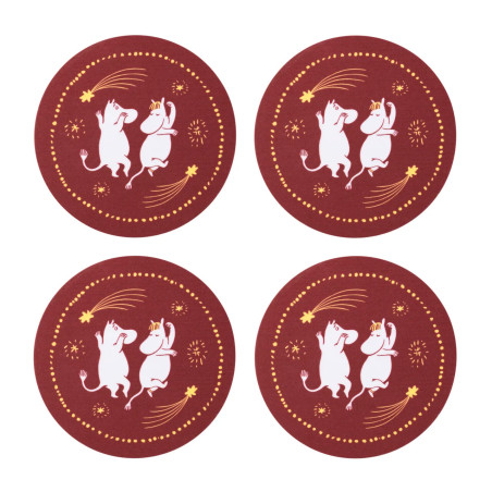 Moomin Coaster Set 4 pcs Festive Moments Red Arabia 2025