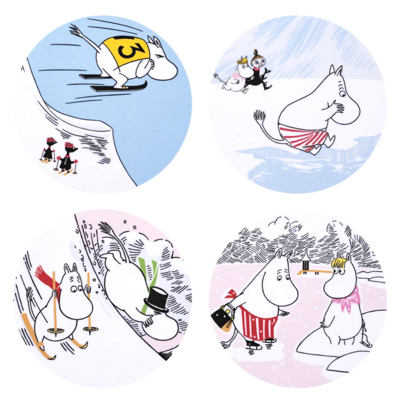 Moomin Coaster Set 4 pcs Winter Sports Arabia 2025
