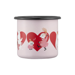Moomin Enamel Mug 0.25 L Heart Pink