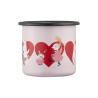 Moomin Enamel Mug 0.25 L Heart Pink