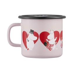 Moomin Enamel Mug 0.25 L Heart Pink